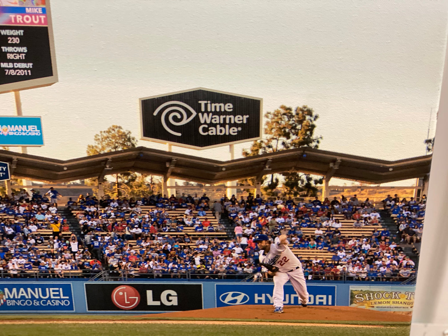 Clayton Kershaw and Mike Trout Signed and Inscribed LE Canvas