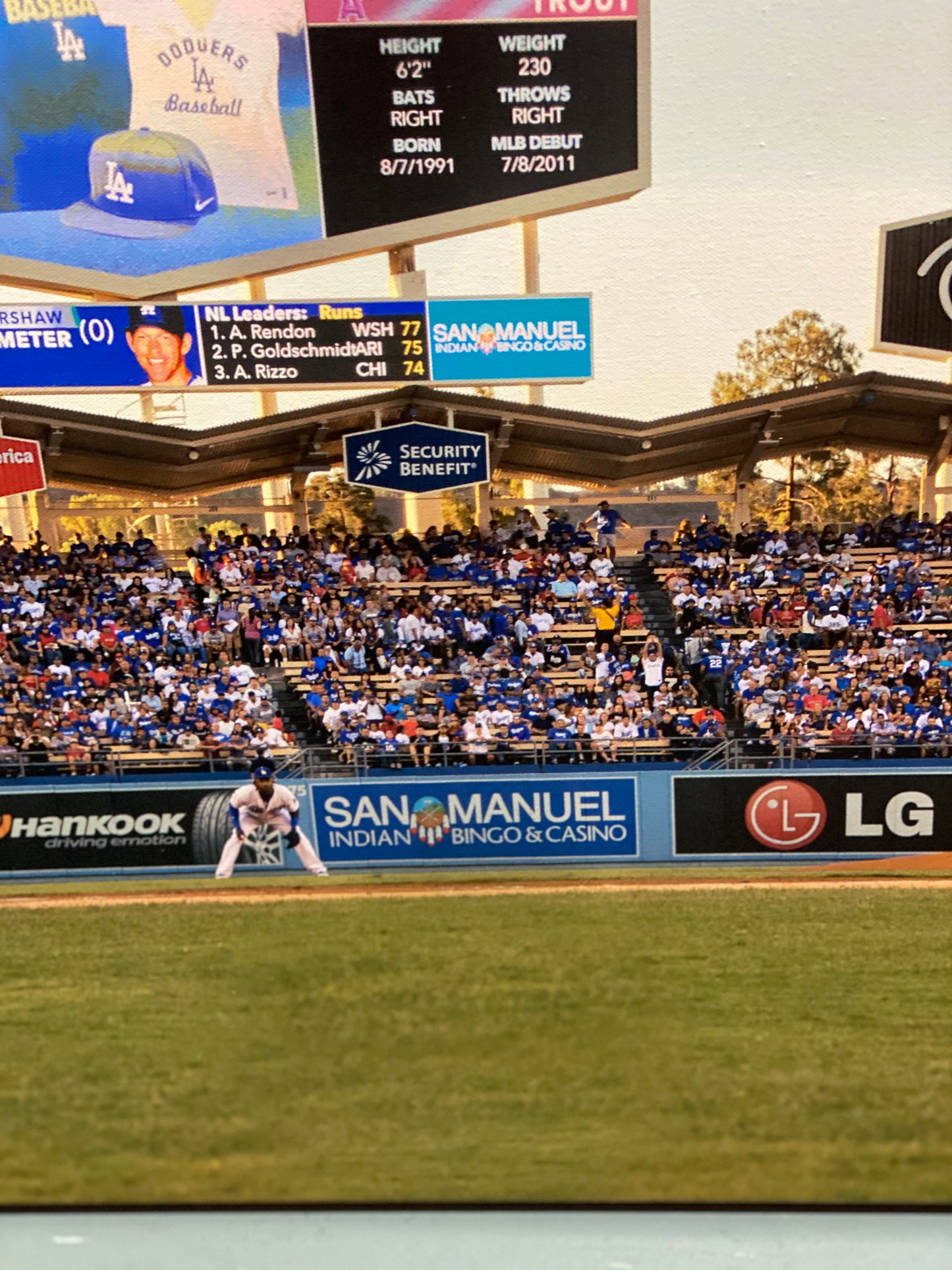 Clayton Kershaw and Mike Trout Signed and Inscribed LE Canvas