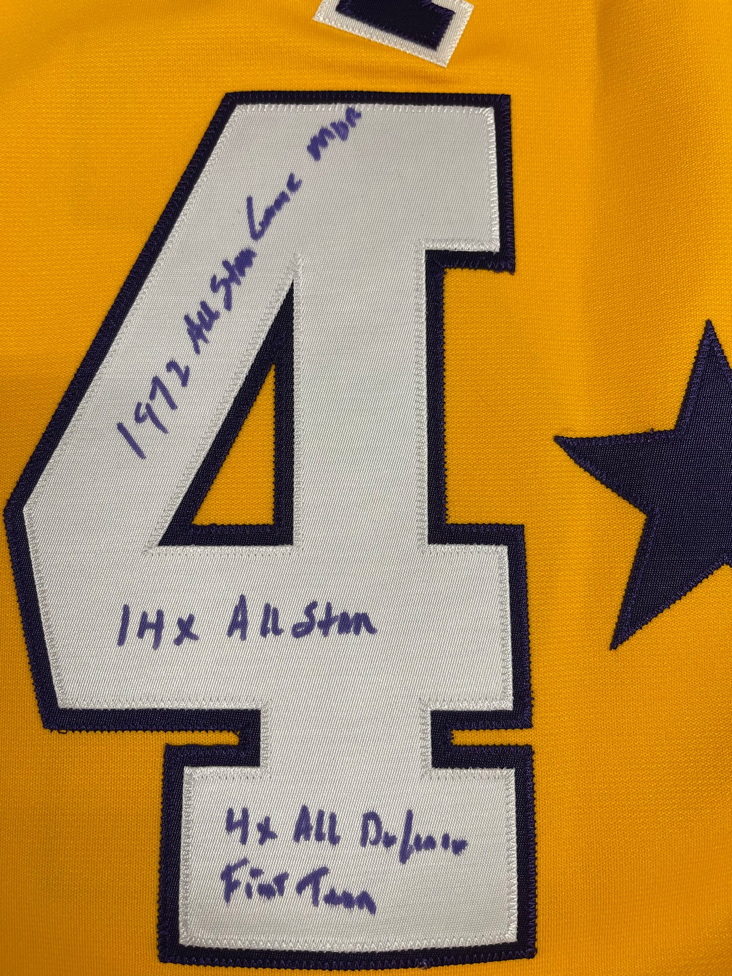 Jerry West Signed and Inscribed Authentic Mitchell and Ness All Star Jersey