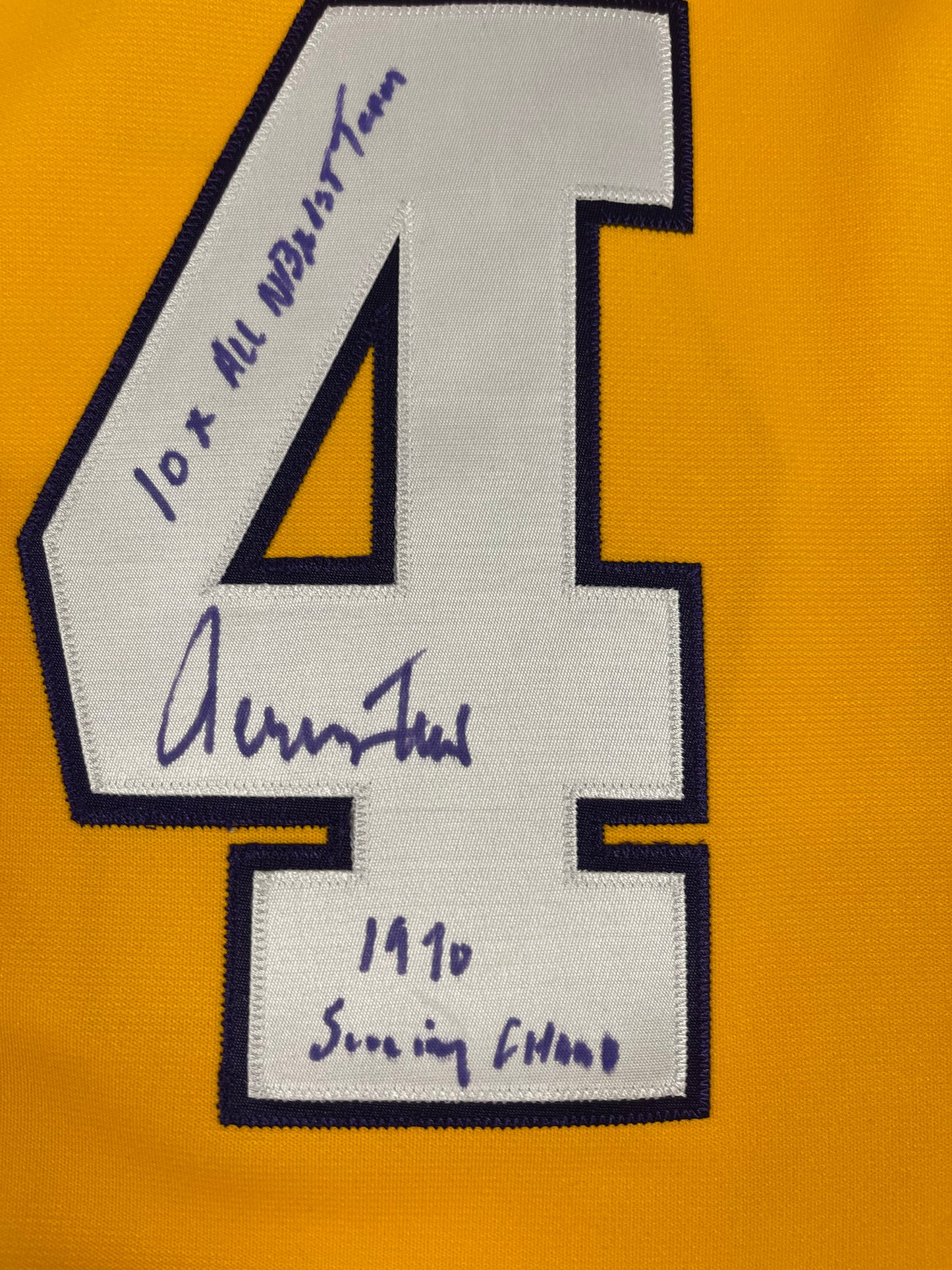 Jerry West Signed and Inscribed Authentic Mitchell and Ness All Star Jersey