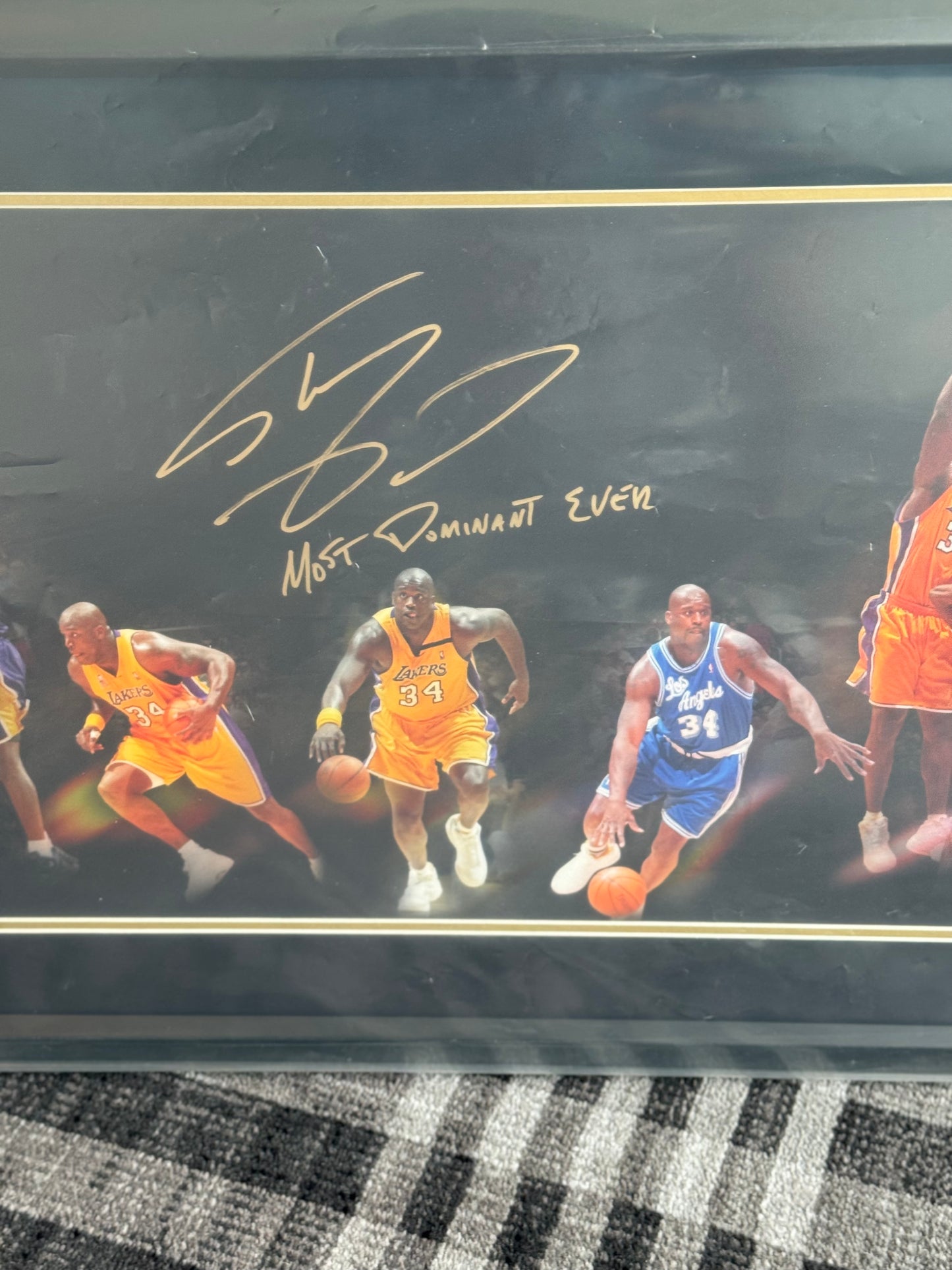 Shaquille O’Neal Signed 1-of-1 Career Tribute Photo (Framed + Beckett Authenticated)
