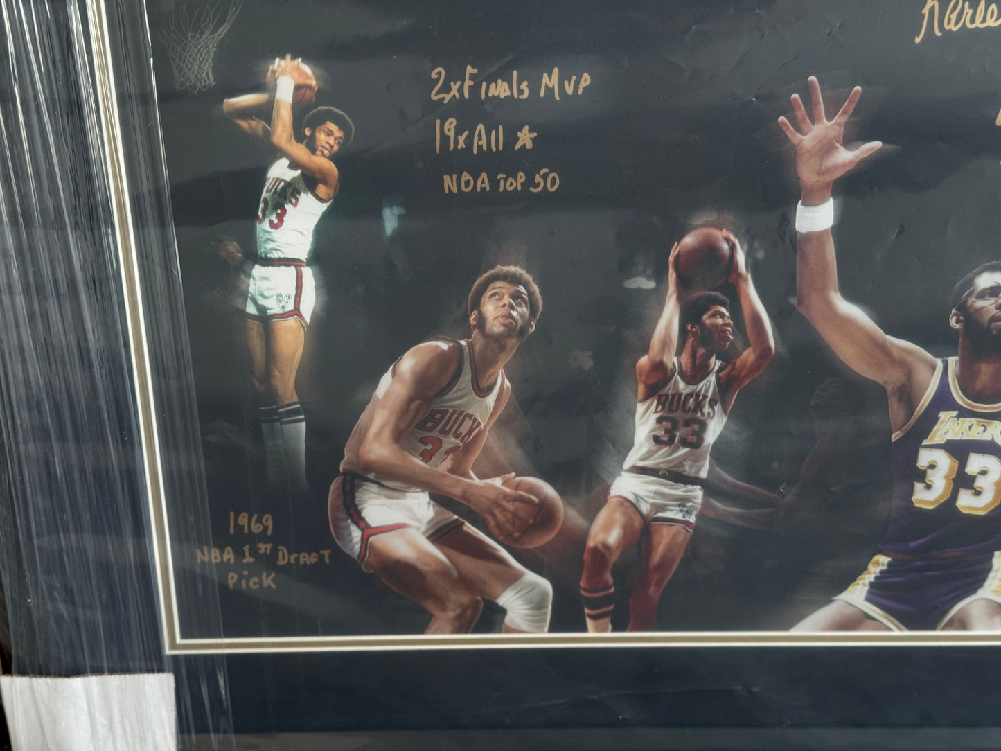 Kareem Abdul-Jabbar Signed 1-of-1 Career Tribute Photo (Framed + Beckett Authenticated)