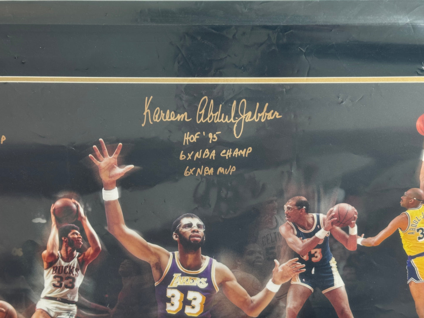 Kareem Abdul-Jabbar Signed 1-of-1 Career Tribute Photo (Framed + Beckett Authenticated)