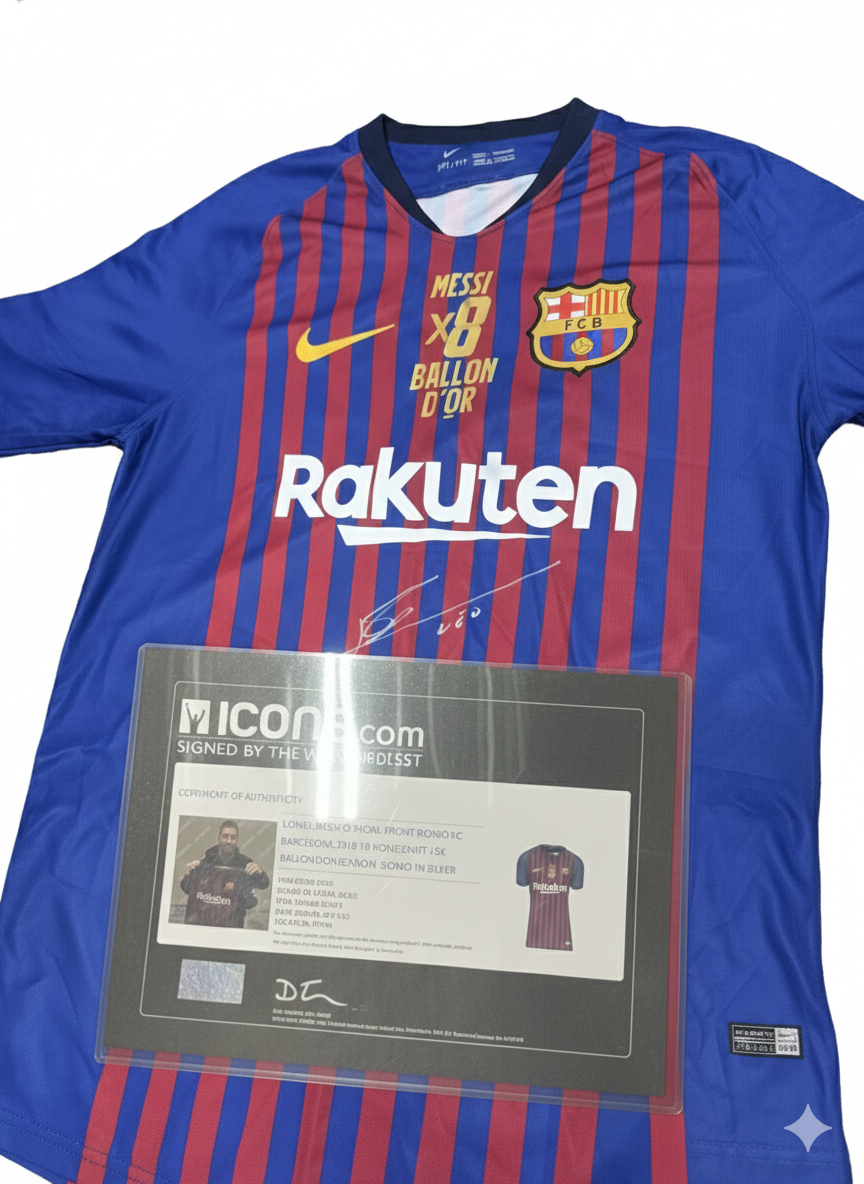 Lionel Messi Signed FC Barcelona Jersey – 8x Ballon d'Or Edition (Icons Certified)