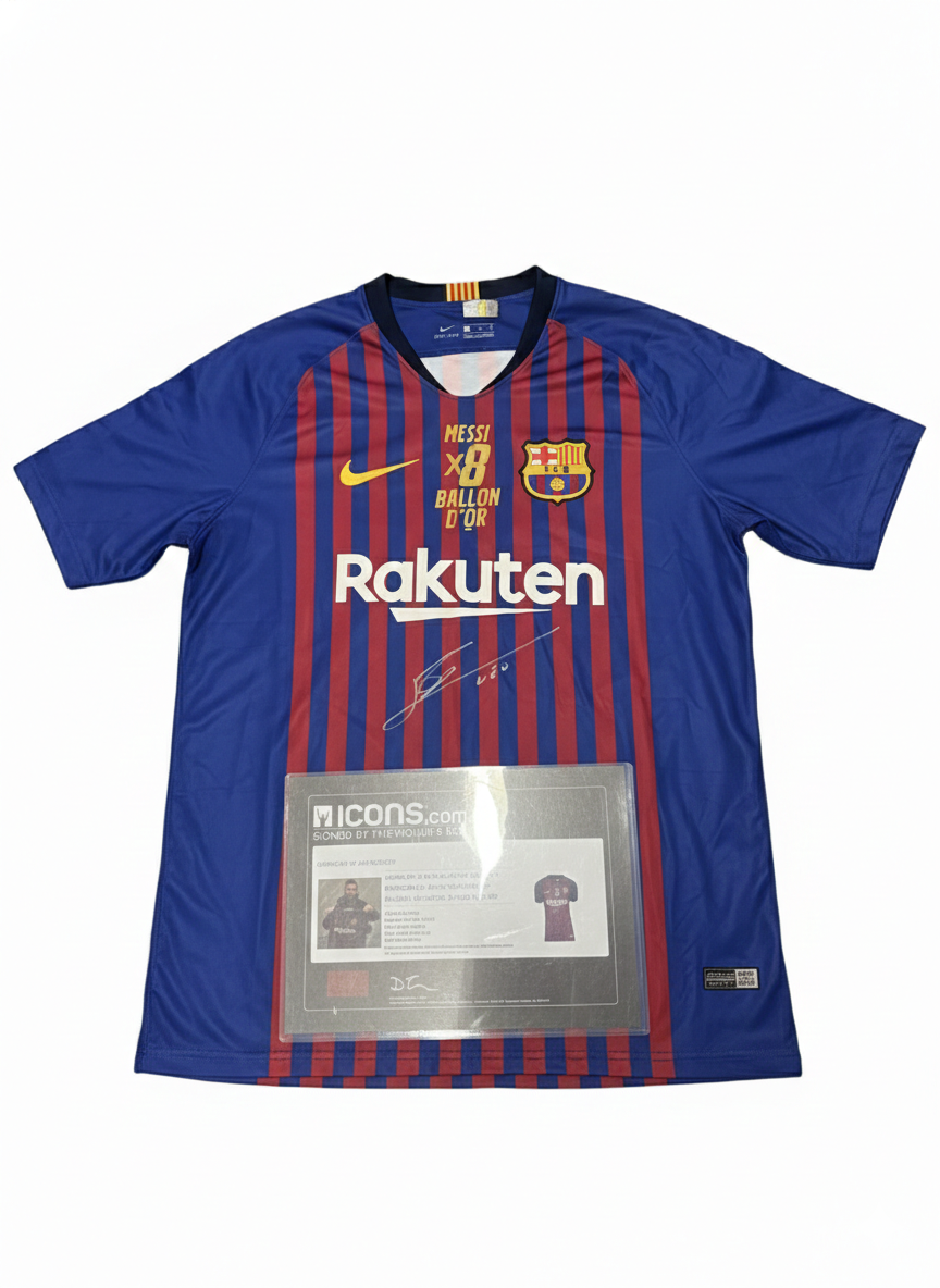 Lionel Messi Signed FC Barcelona Jersey – 8x Ballon d'Or Edition (Icons Certified)
