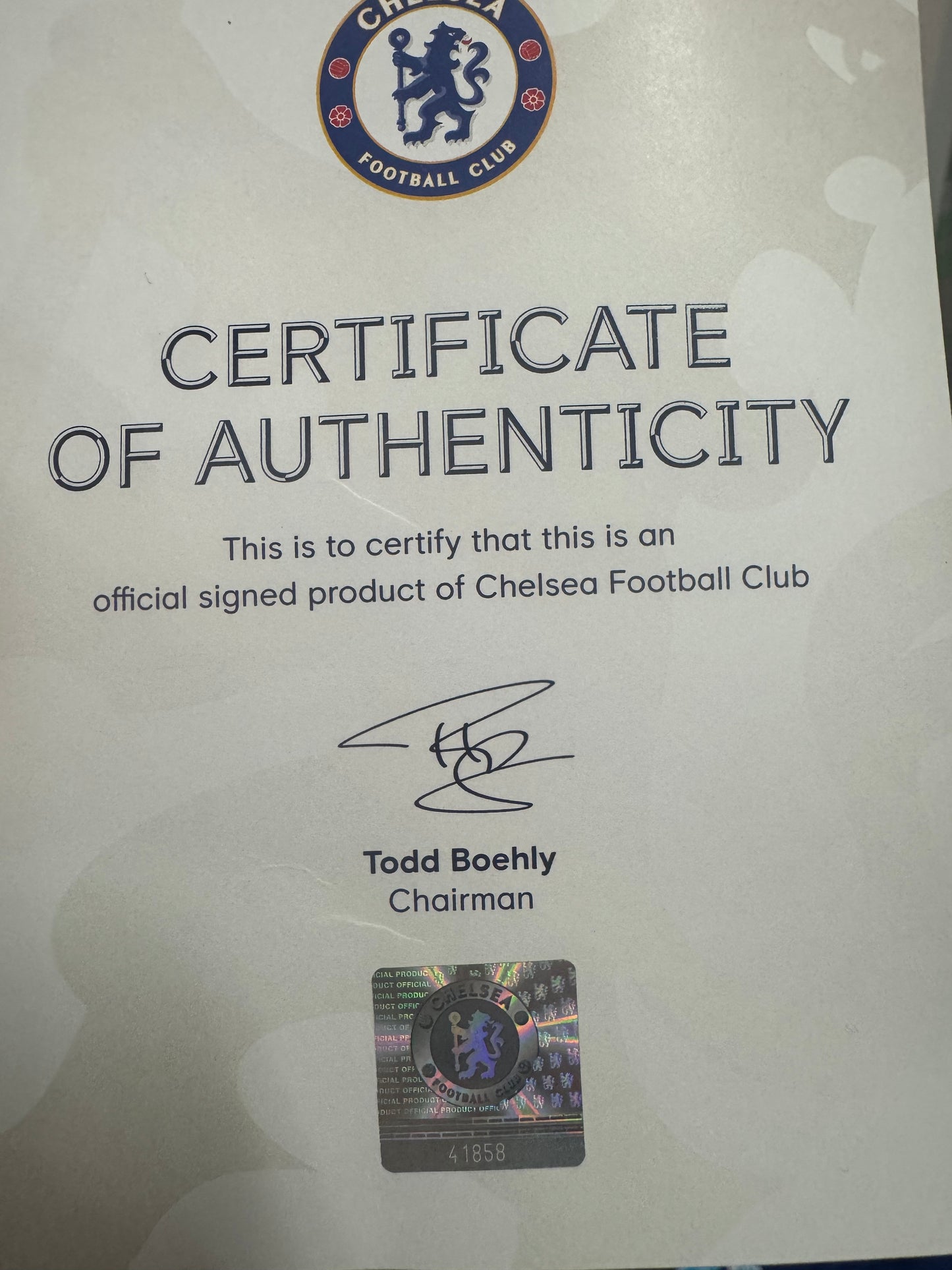 Chelsea FC Official Team-Signed 2022/23 with Club Certificate