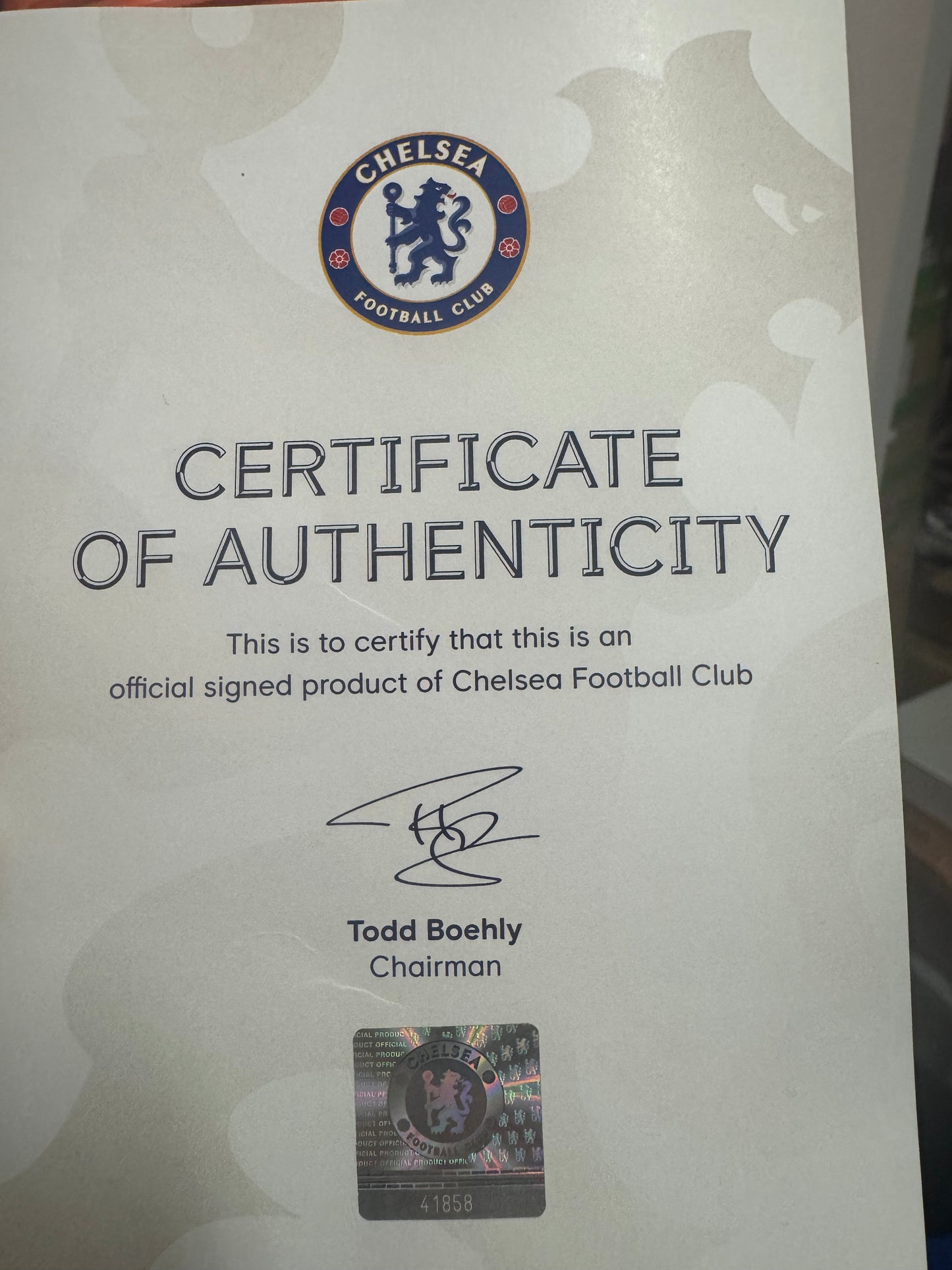 Chelsea FC Official Team-Signed 2022/23 with Club Certificate