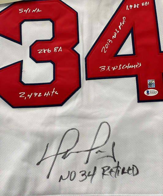 David Ortiz Signed and Inscribed Red Sox Majestic Flex Base Jersey