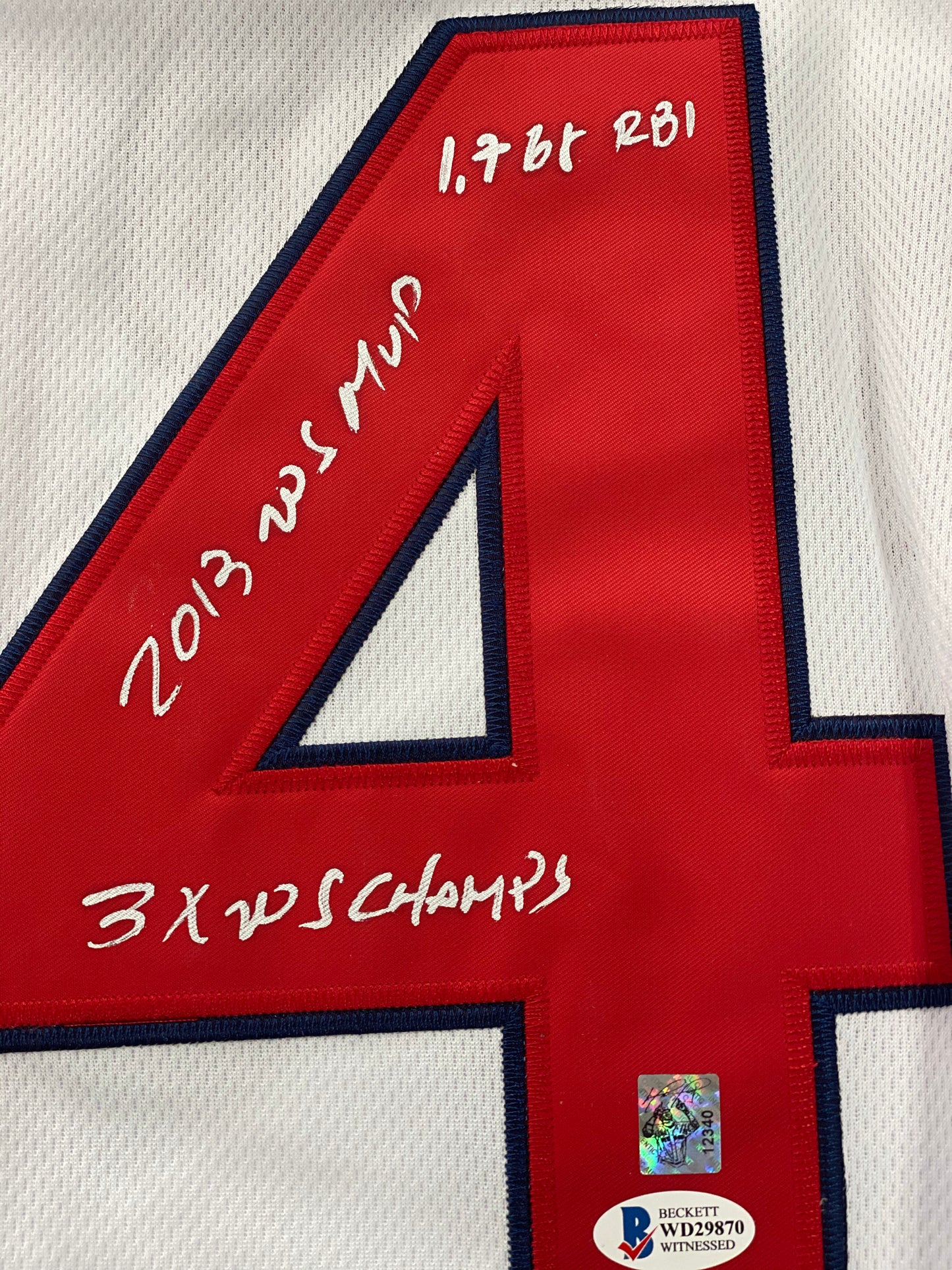 David Ortiz Signed and Inscribed Red Sox Majestic Flex Base Jersey