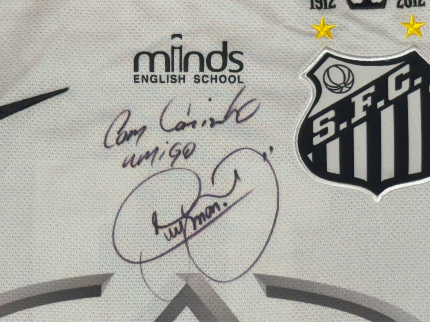 Neymar Jr. Signed and Inscribed Match Worn 2013 Santos F.C. Jersey