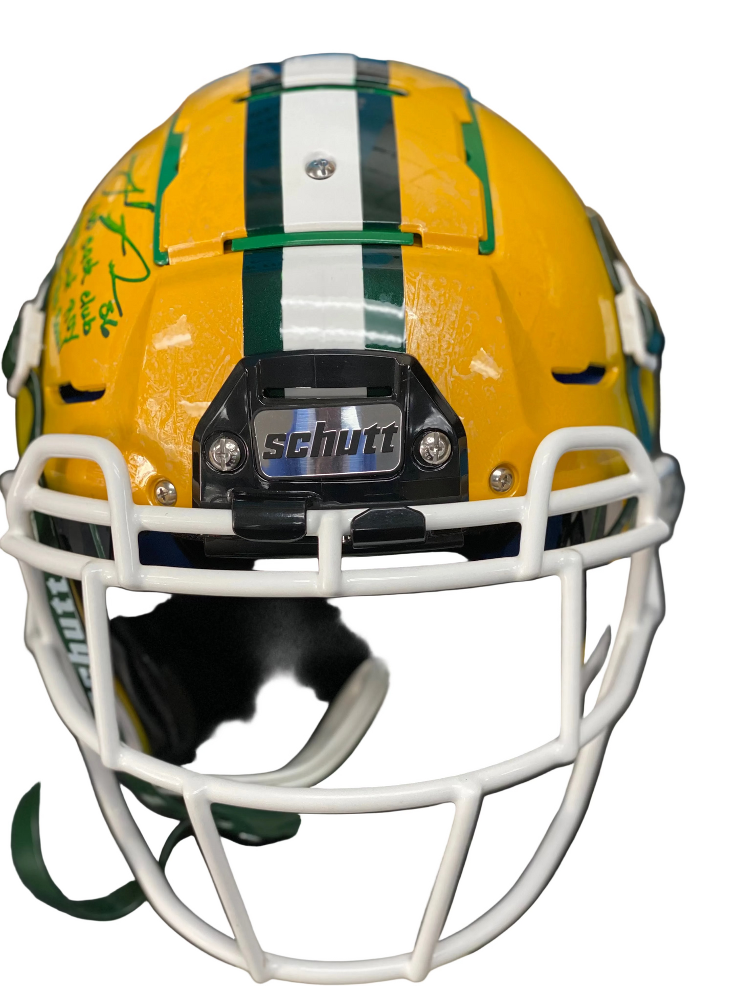 Julius Peppers Signed and Inscribed Hand Painted Packers Helmet