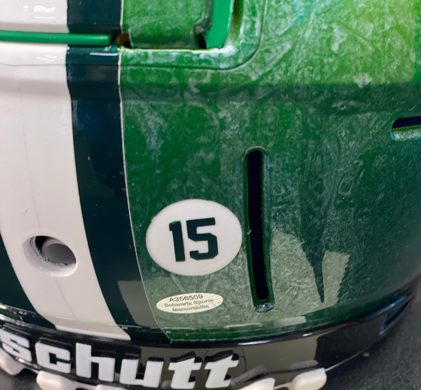 Julius Peppers Signed and Inscribed Hand Painted Packers Helmet