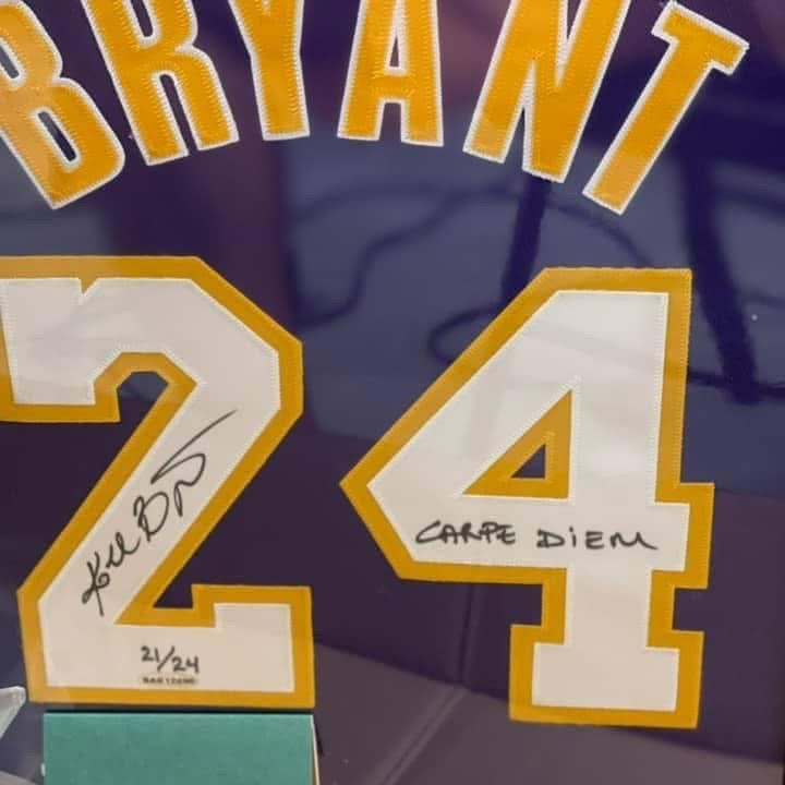 Kobe Bryant Limited Edition Jersey Archives Signed Authentic Lakers Purple Jersey with “Carpe Diem” Inscription