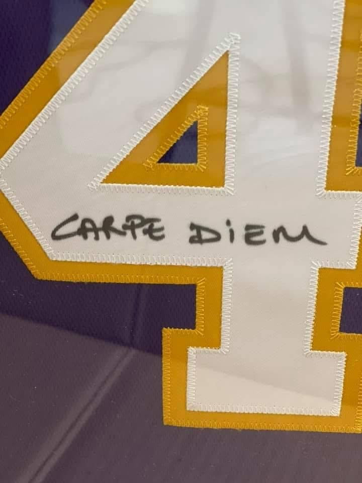Kobe Bryant Limited Edition Jersey Archives Signed Authentic Lakers Purple Jersey with “Carpe Diem” Inscription