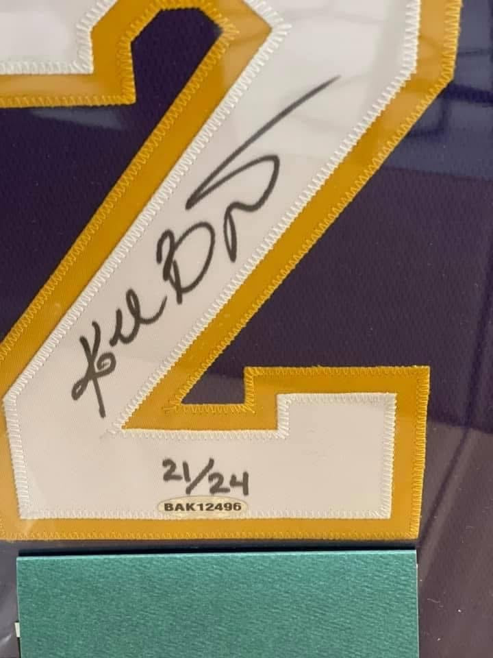 Kobe Bryant Limited Edition Jersey Archives Signed Authentic Lakers Purple Jersey with “Carpe Diem” Inscription