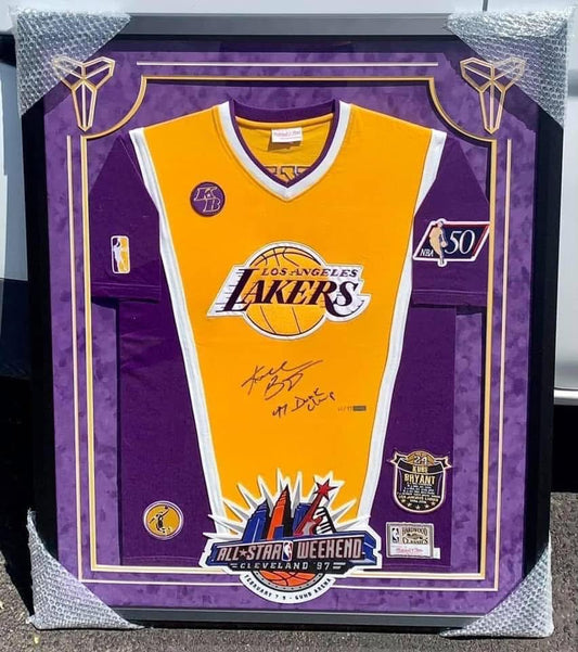 Limited Edition Lakers Signed Shooting Shirt from ‘97 All Star Game with “‘97 Dunk Champion” Inscription