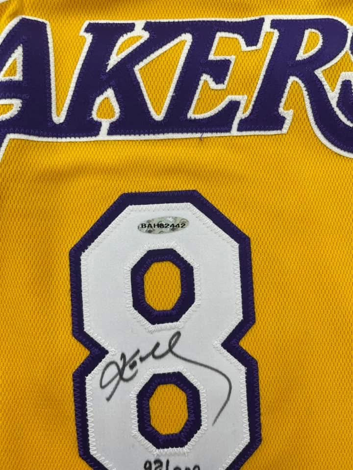 KOBE BRYANT SIGNED AUTHENTIC LAKERS GOLD JERSEY