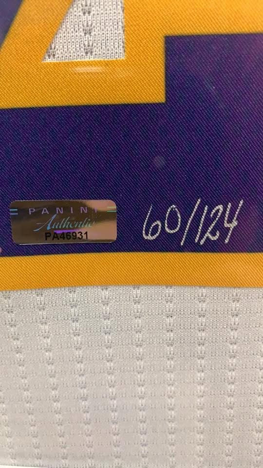 Kobe Bryant LE Signed White Lakers Jersey w/ “5x Champ” Inscription