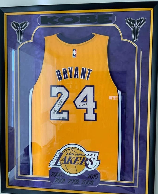 Kobe Bryant Signed LE Gold Lakers Jersey with "5X Champ" Inscription