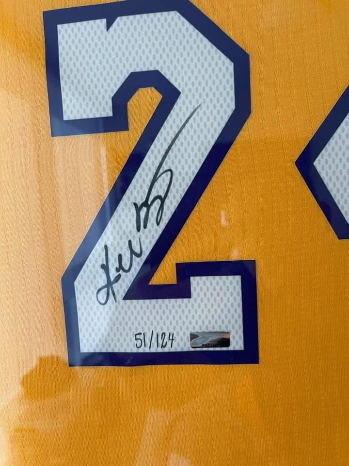Kobe Bryant Signed LE Gold Lakers Jersey with "5X Champ" Inscription
