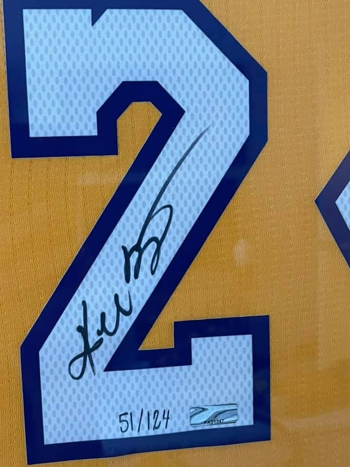 Kobe Bryant Signed LE Gold Lakers Jersey with "5X Champ" Inscription