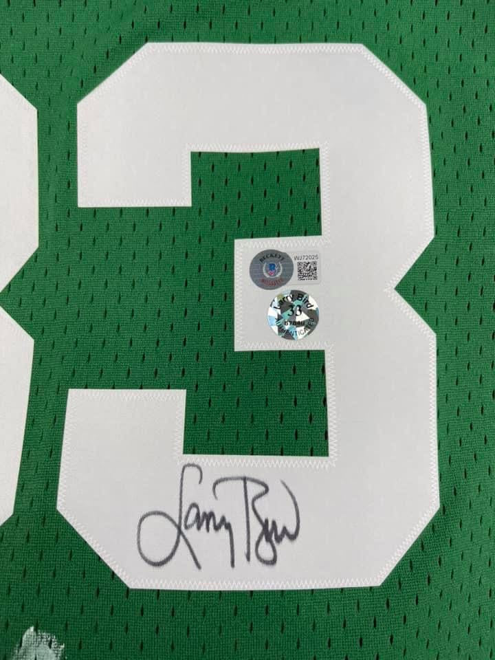 Larry Bird Signed Celtics Jersey with Larry's Handprint