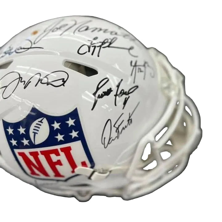 QUARTERBACK HOLY GRAIL  HOF & Future HOF QB MULTI SIGNED NFL SPEED AUTHENTIC HELMET