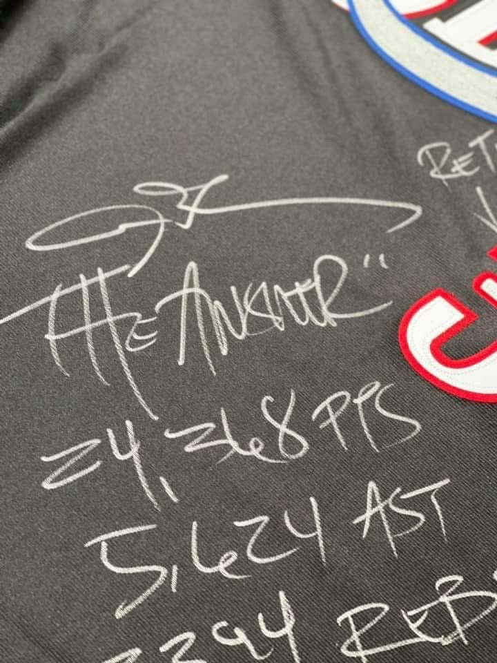Allen Iverson Signed and Inscribed 76ers Jersey