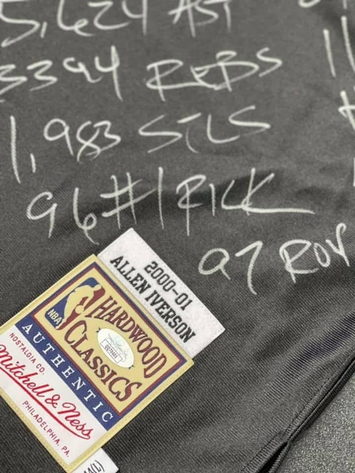 Allen Iverson Signed and Inscribed 76ers Jersey