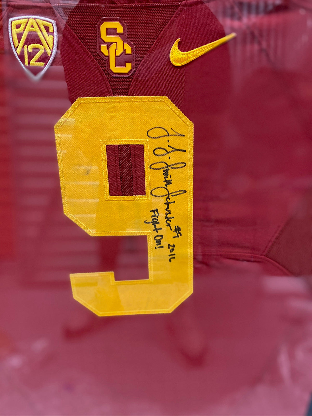 JuJu Smith-Schuster Signed Framed Game Worn 2016 USC Trojans Jersey