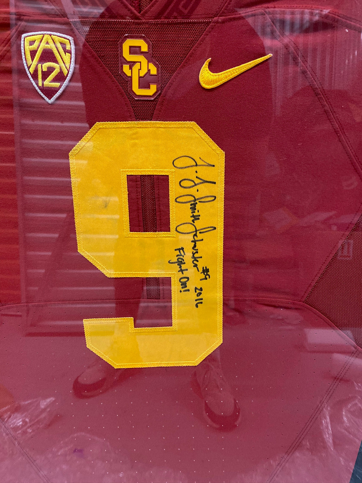 JuJu Smith-Schuster Signed Framed Game Worn 2016 USC Trojans Jersey