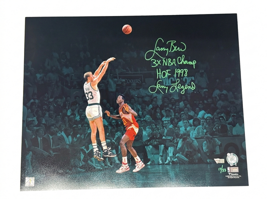 Larry Bird Signed & Inscribed Limited Edition 16x20 Photo
