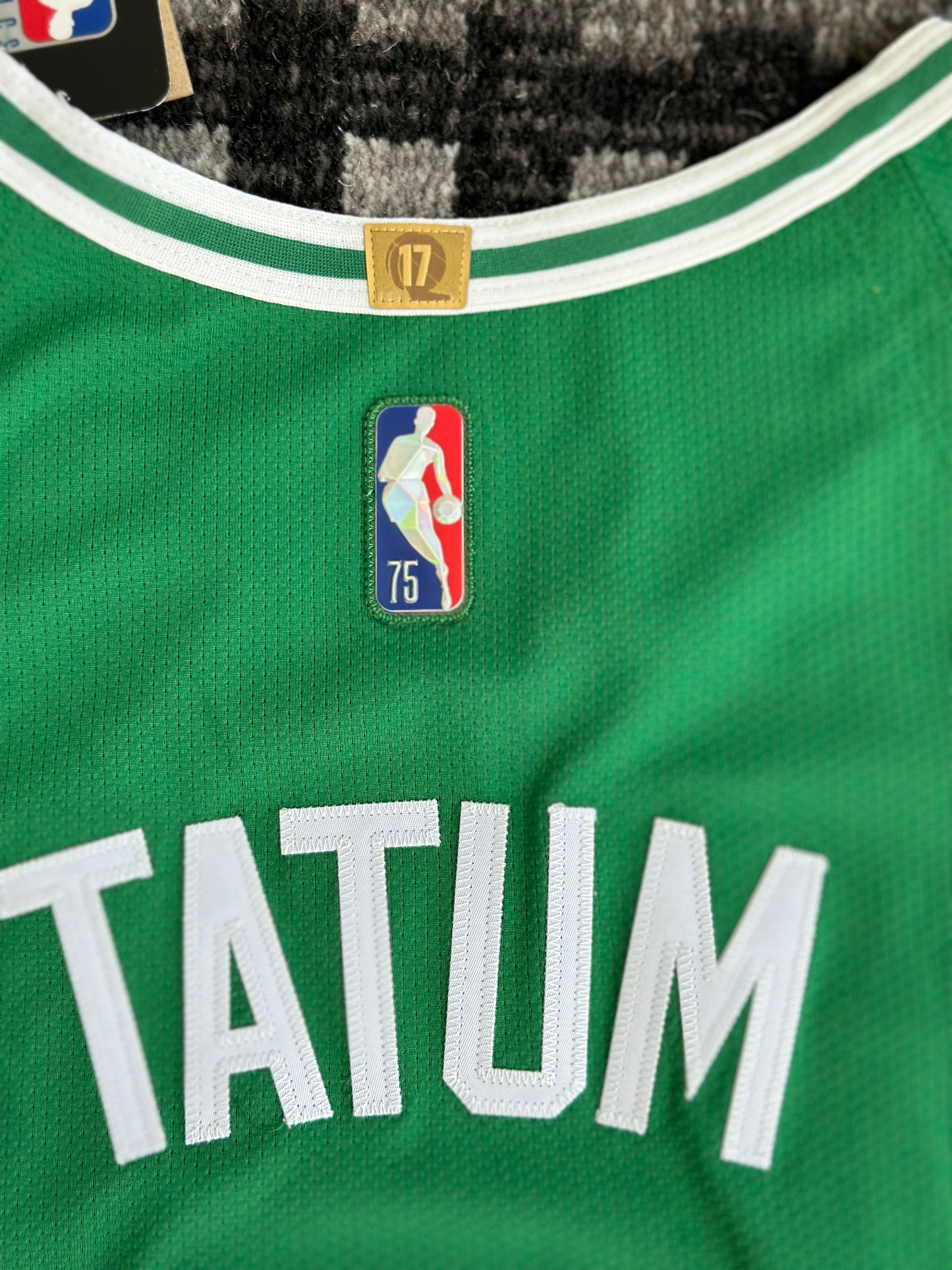 Jayson Tatum Boston Celtics Autographed Fanatics Authentic Green Nike 2022-2023 Association Authentic Jersey with "Mamba Mentality" Inscription