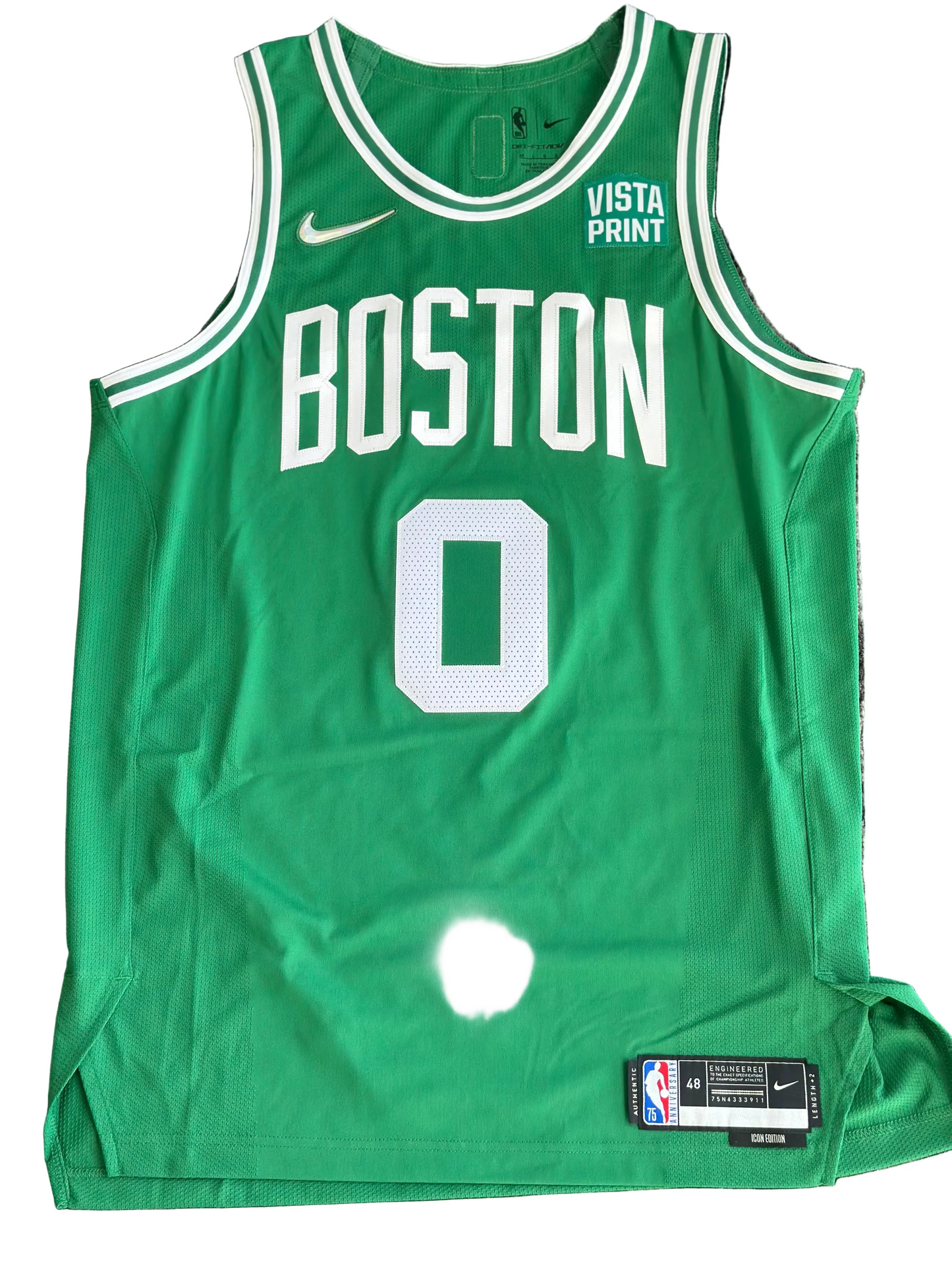 Jayson Tatum Boston Celtics Autographed Fanatics Authentic Green Nike 2022-2023 Association Authentic Jersey with "Mamba Mentality" Inscription
