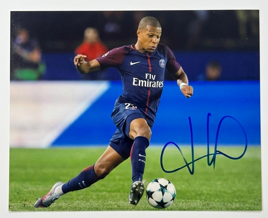 Kylian Mbappé Signed 12x8 PSG Photo