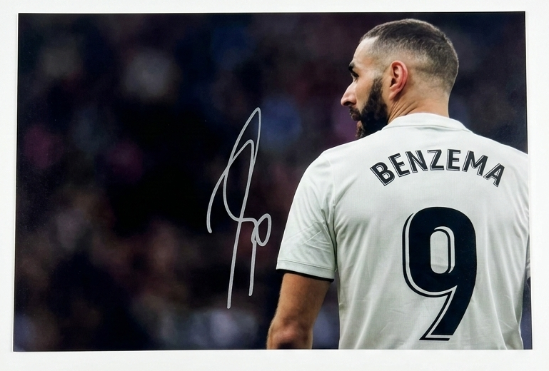 Karim Benzema Signed Real Madrid 12x8 Photo