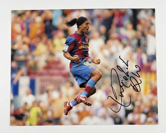 Ronaldinho Signed Barcelona 12x8 Photo