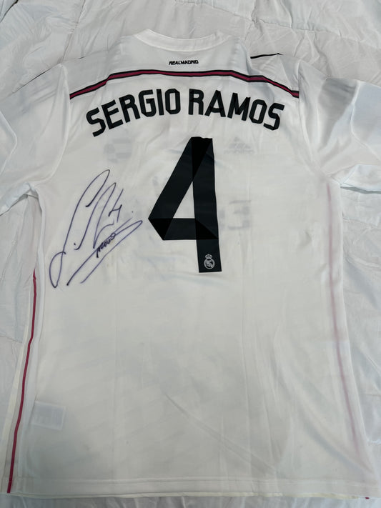Sergio Ramos Signed Real Madrid Jersey – 2014/15 Player Issue Kit