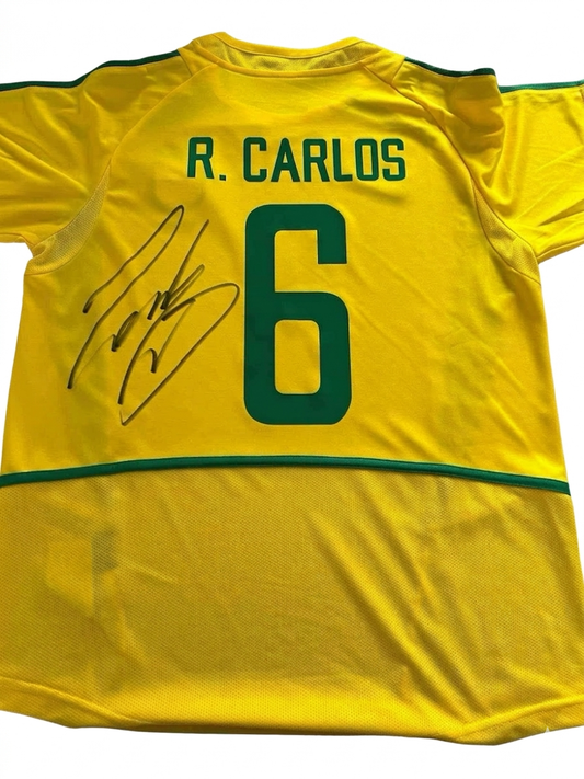 Roberto Carlos Signed Brazil National Team Jersey