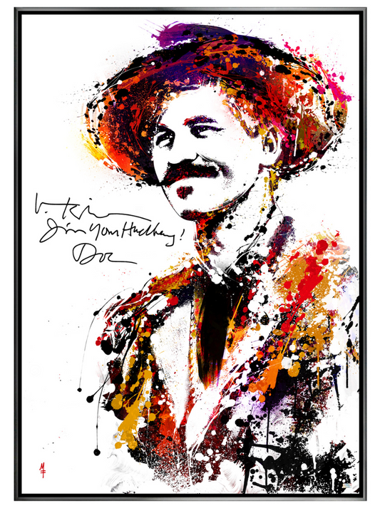 Val Kilmer Autographed Michael Ferrari Doc Holliday 31.5"×43.5" Framed Canvas Giclée