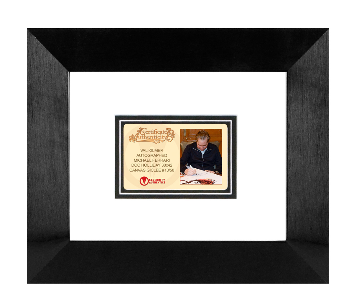 Val Kilmer Autographed Michael Ferrari Doc Holliday 31.5"×43.5" Framed Canvas Giclée