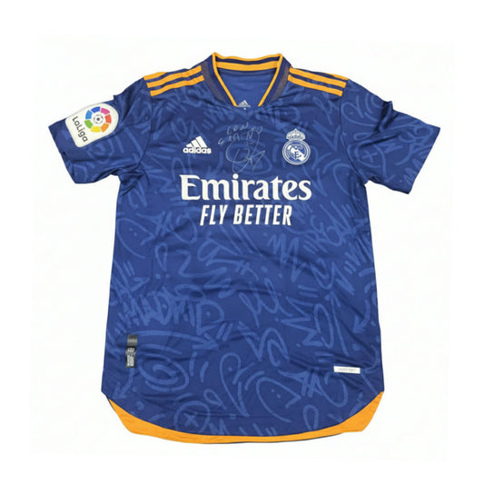 Vinícius Jr. Signed & Inscribed Real Madrid Jersey – 2021/22 Away Match Issue (Autographed)