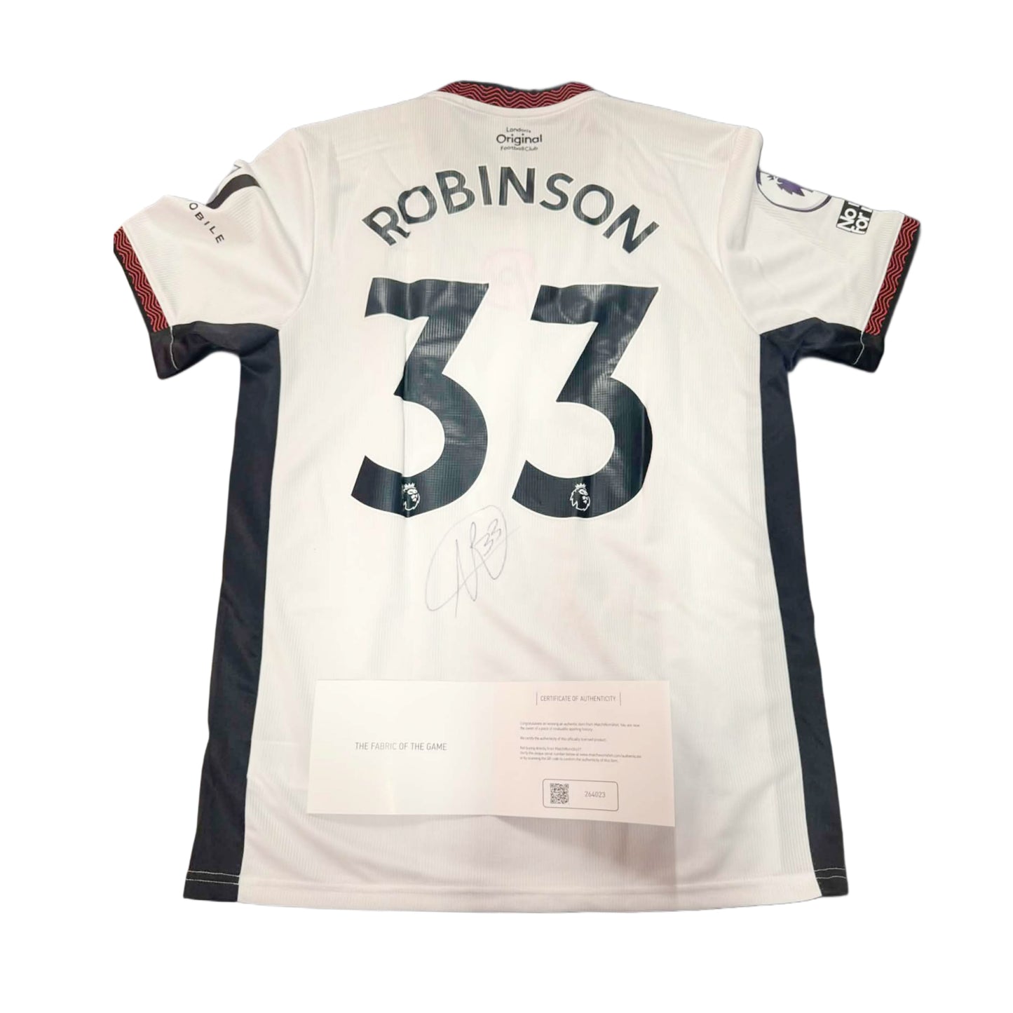 Antonee Robinson Match Worn & Signed Fulham Jersey – 2022/23 Premier League Season