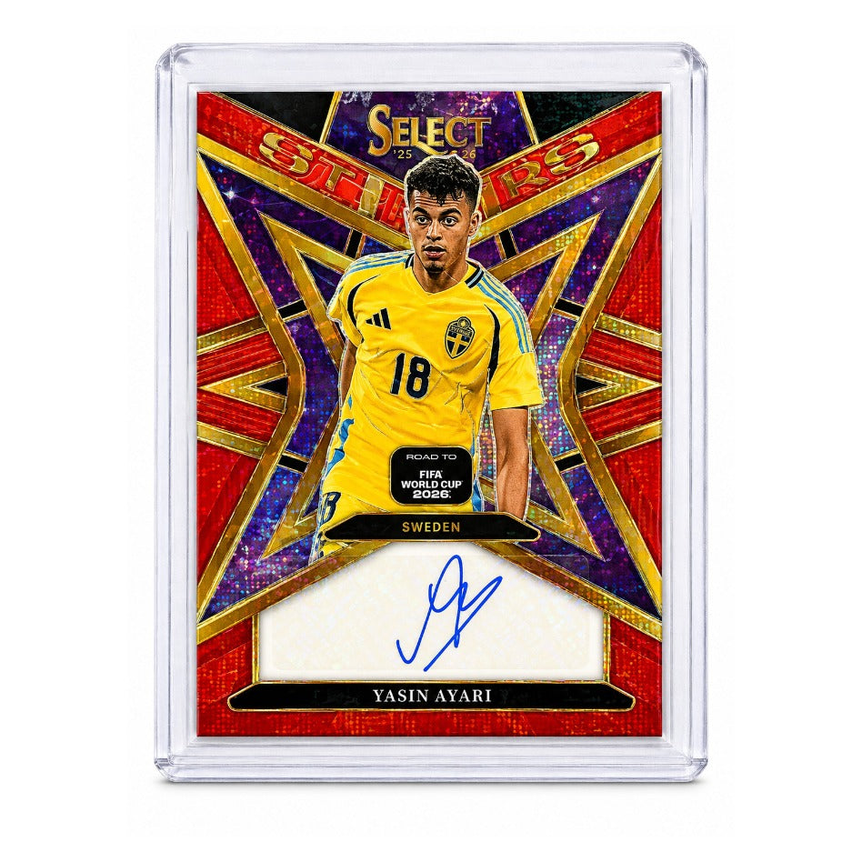 2025-26 Panini Select Yasin Ayari Select Stars Red Prizm Auto #ST-YA Sweden