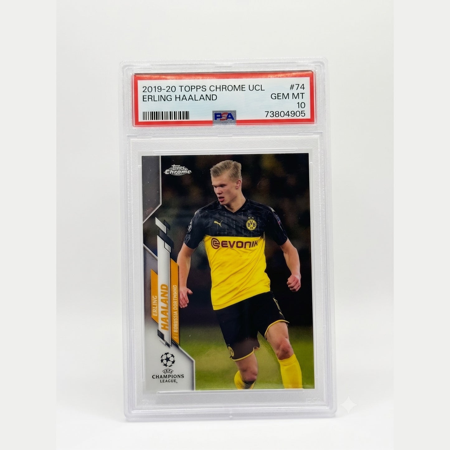 2019-20 Topps Chrome UCL #74 Erling Haaland PSA 10