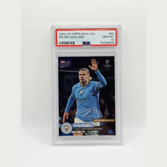 2022-23 Topps Now UCL #90 Erling Haaland PSA 10