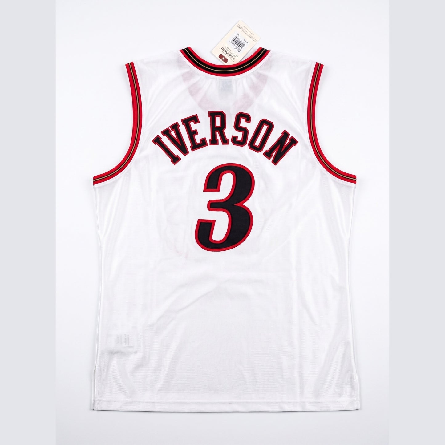 Allen Iverson Authentic Mitchell and Ness White 76ers Jersey