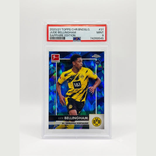 2020-21 Topps Chrome Bundesliga Sapphire Edition #31 Jude Bellingham PSA 9
