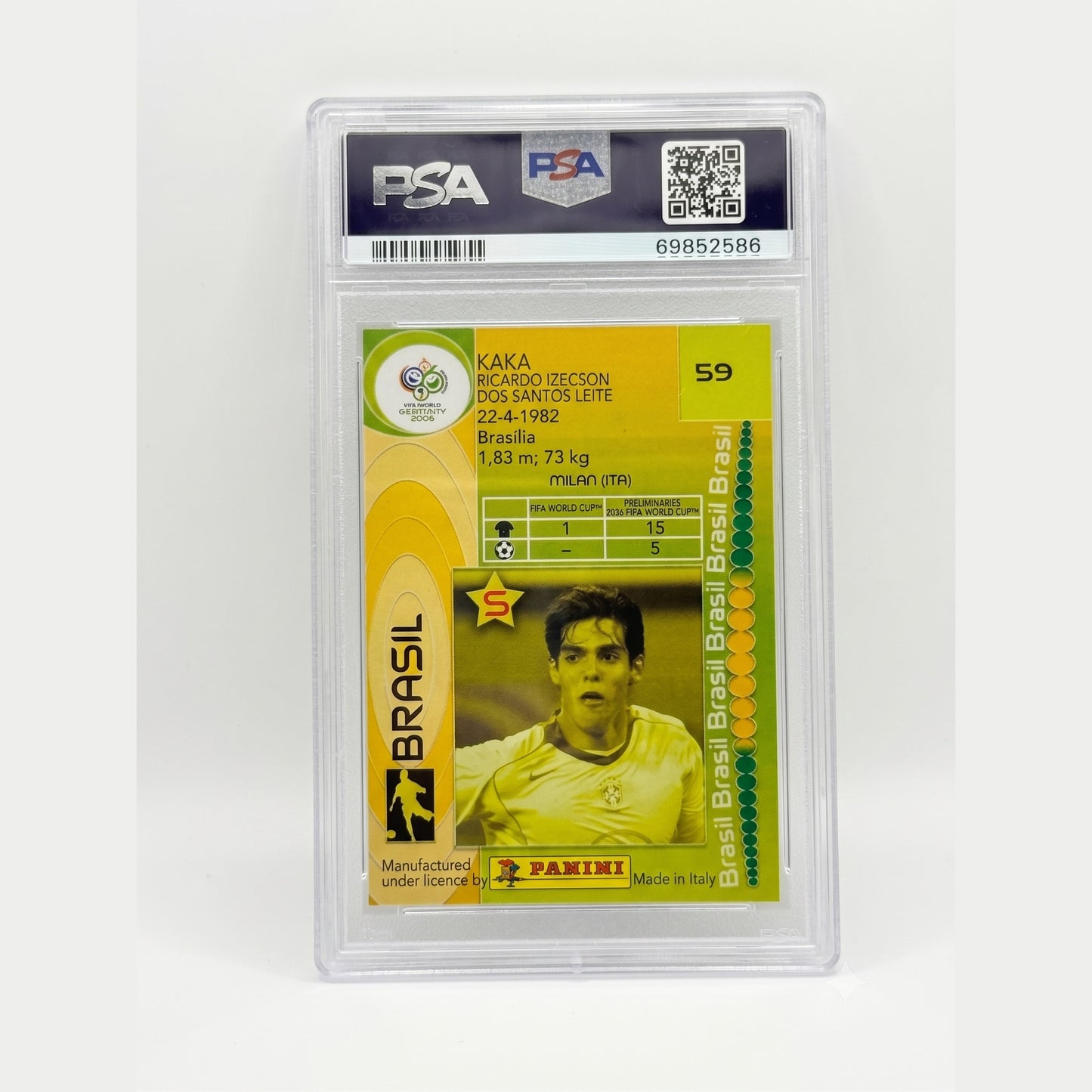 2006 Panini World Cup #59 Kaka PSA 9