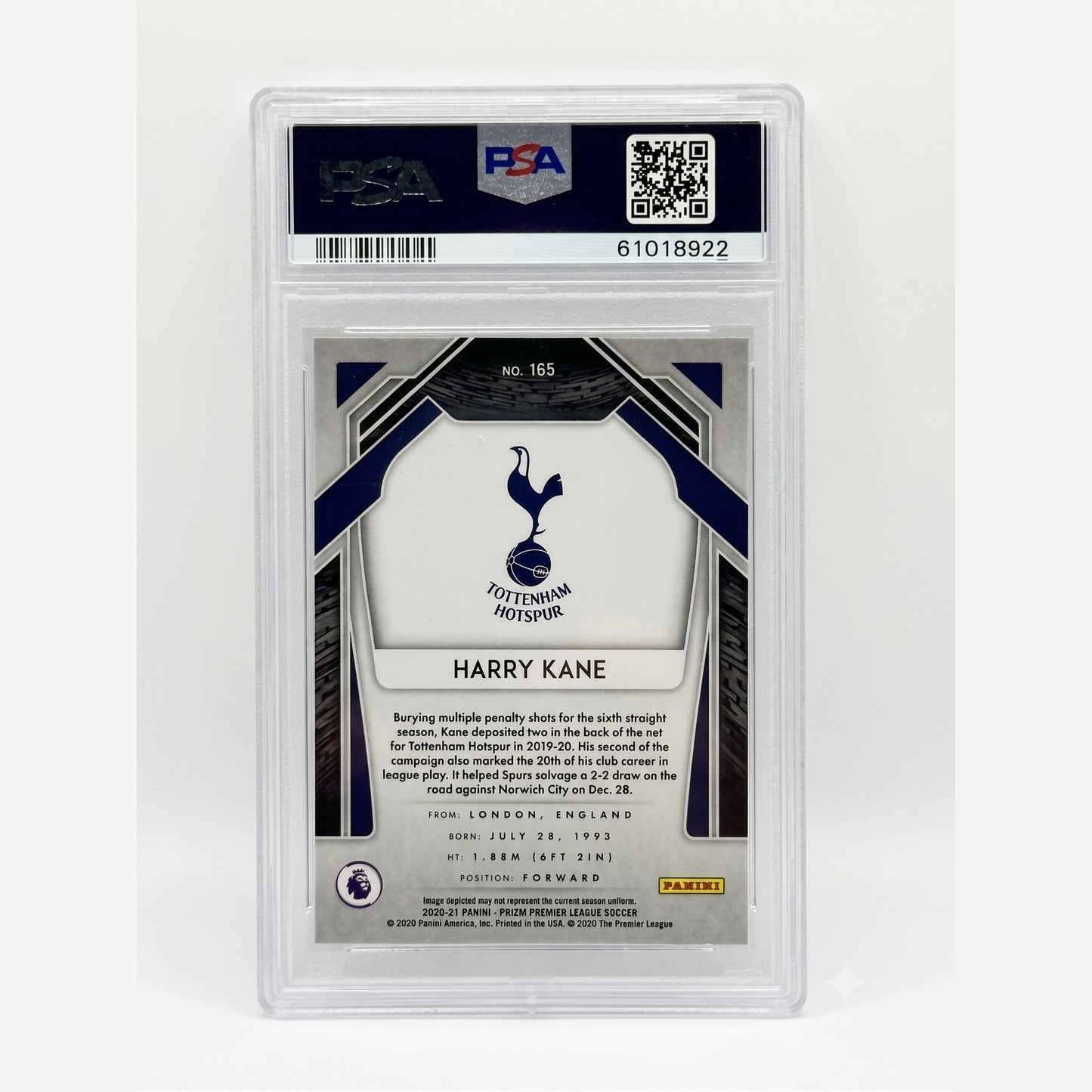 2020-21 Panini Prizm Premier League #165 Harry Kane PSA 10 (Cert 61018922)